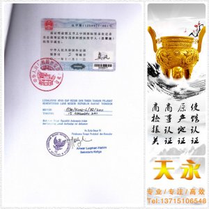 公司营业执照印度尼西亚使馆认证(图1)